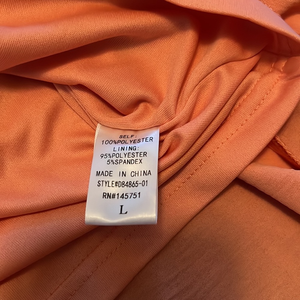 Coral Puff Sleeve Dress - Picture 6 of 7